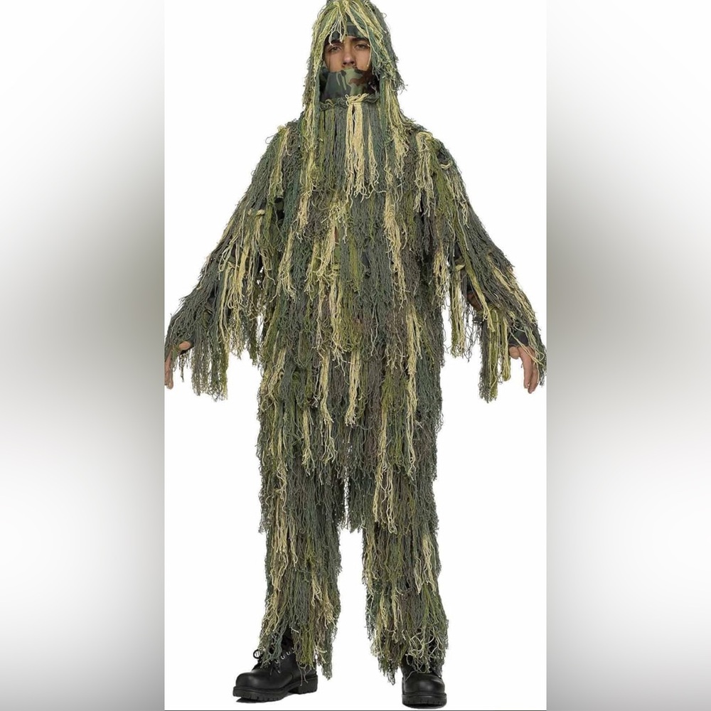 Fun World Ghillie Jungle Foliage Camo Child Halloween Costume Large 12-14 NWT